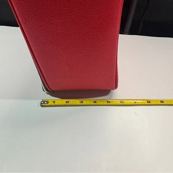 2 Estee Lauder Bags Double Train Case Red Velvet Professional Hard Zipper Bow - Picture 14 of 16